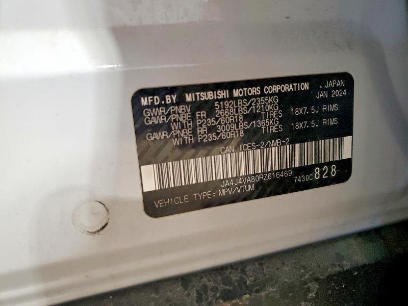 Aukcja sprzedaży 2024 Mitsubishi Outlander, vin: JA4J4VA80RZ616469, numer aukcji: 46557996