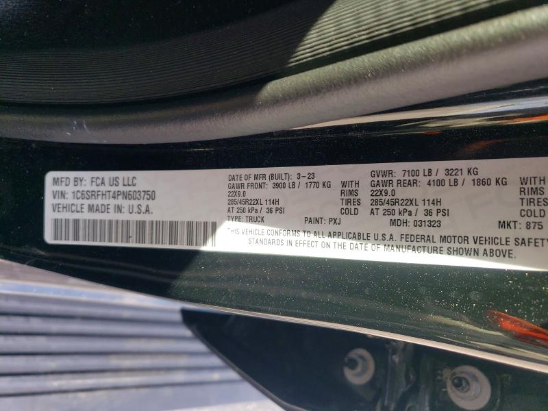 Продаж на аукціоні авто 2023 Ram 1500, vin: 1C6SRFHT4PN603750, номер лоту: 48086276