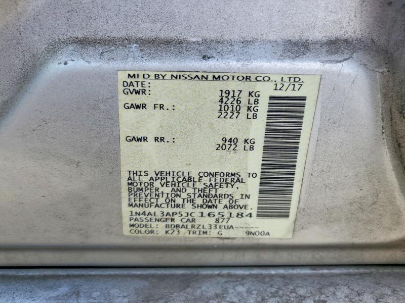 Aukcja sprzedaży 2018 Nissan Altima, vin: 1N4AL3AP5JC165184, numer aukcji: 79803905