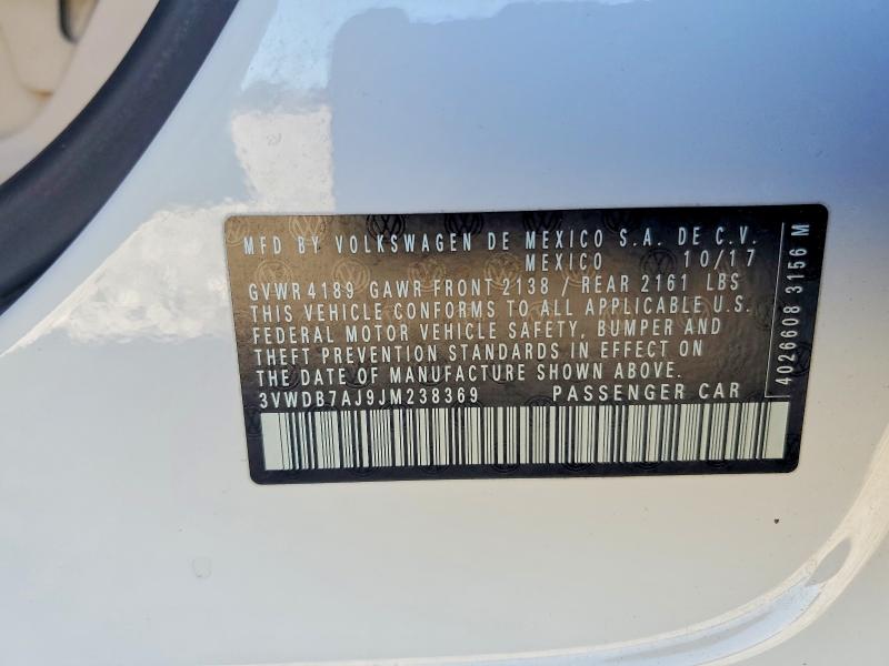 Aukcja sprzedaży 2018 Volkswagen Jetta, vin: 3VWDB7AJ9JM238369, numer aukcji: 45547946