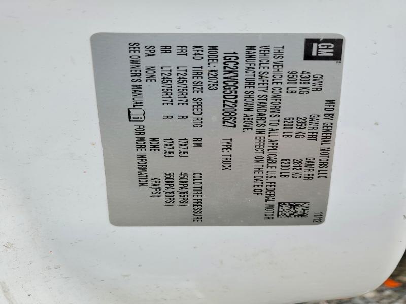 2013 Chevrolet Silverado მანქანა იყიდება აუქციონზე, vin: 1GC2KVCG5DZ208627, აუქციონის ნომერი: 53661236