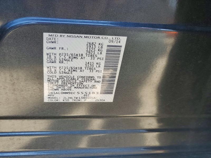 Продаж на аукціоні авто 2014 Infiniti Qx60, vin: 5N1AL0MM9EC555183, номер лоту: 46634916