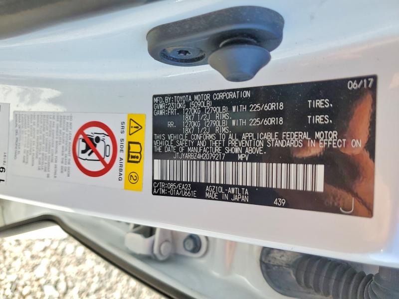 46449296 :رقم المزاد ، JTJYARBZ4H2079217 vin ، 2017 Lexus Nx 200t مزاد بيع