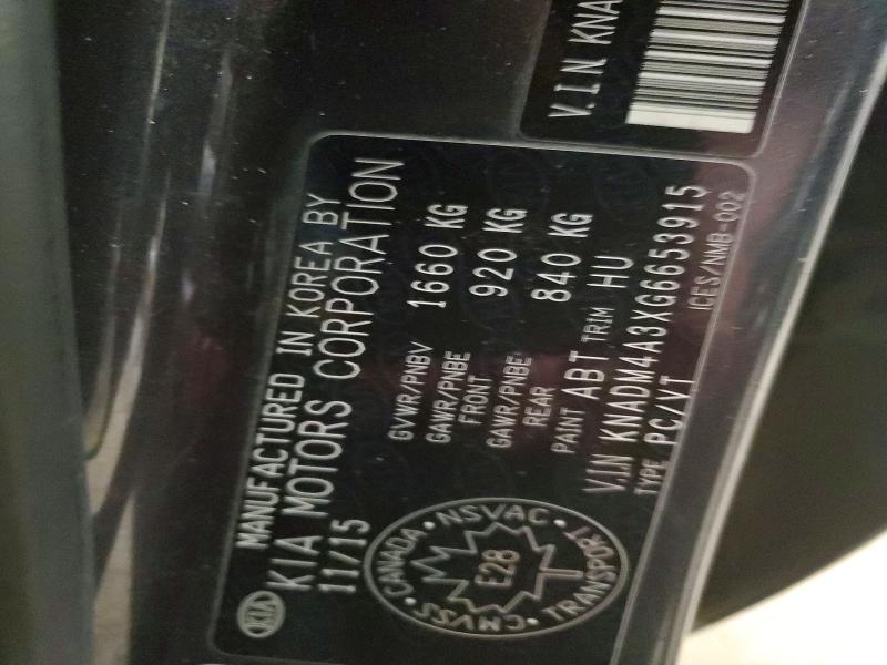 79548035 :رقم المزاد ، KNADM4A3XG6653915 vin ، 2016 Kia Rio مزاد بيع
