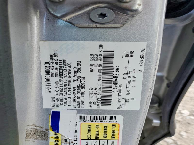 Продажа на аукционе авто 2018 Ford Fusion, vin: 3FA6P0H74JR212673, номер лота: 47286076