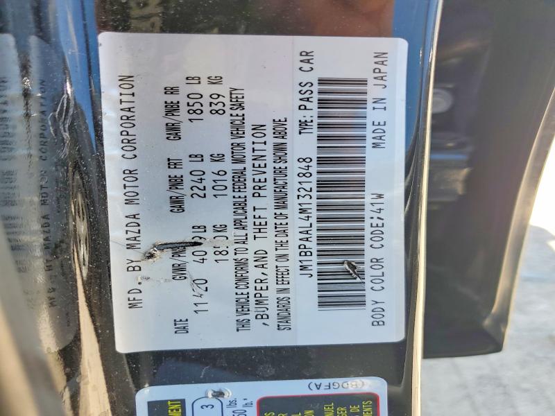 2021 Mazda 3 მანქანა იყიდება აუქციონზე, vin: JM1BPAAL4M1321848, აუქციონის ნომერი: 47932626