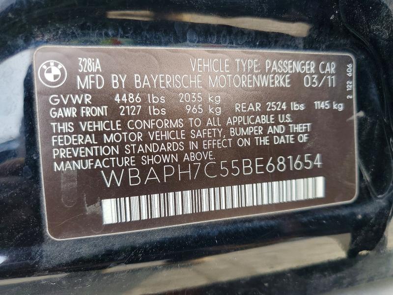 Продаж на аукціоні авто 2011 Bmw 328, vin: WBAPH7C55BE681654, номер лоту: 45615586