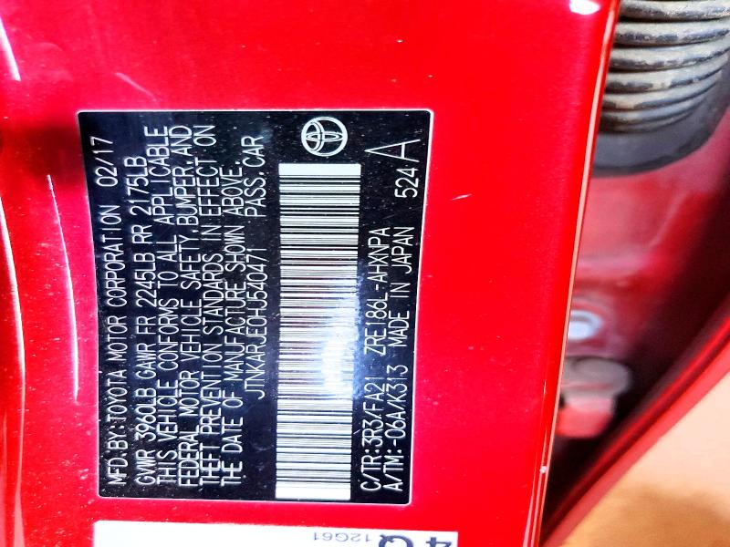 Aukcja sprzedaży 2017 Toyota Corolla Im, vin: JTNKARJE0HJ540471, numer aukcji: 46360556