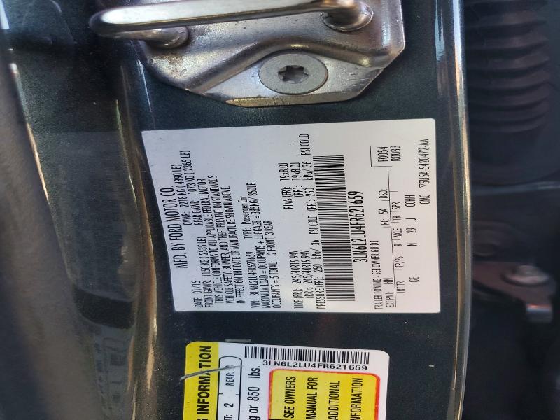 2015 Lincoln Mkz მანქანა იყიდება აუქციონზე, vin: 3LN6L2LU4FR621659, აუქციონის ნომერი: 45856236