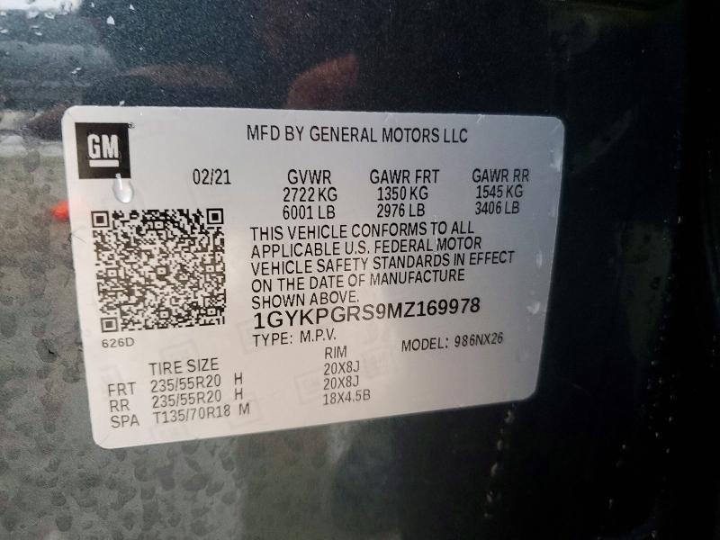 Продажа на аукционе авто 2021 Cadillac Xt6, vin: 1GYKPGRS9MZ169978, номер лота: 79731525