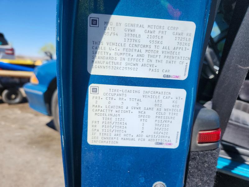 45805186 :رقم المزاد ، 1G4NV5532RC293902 vin ، 1994 Buick Skylark مزاد بيع