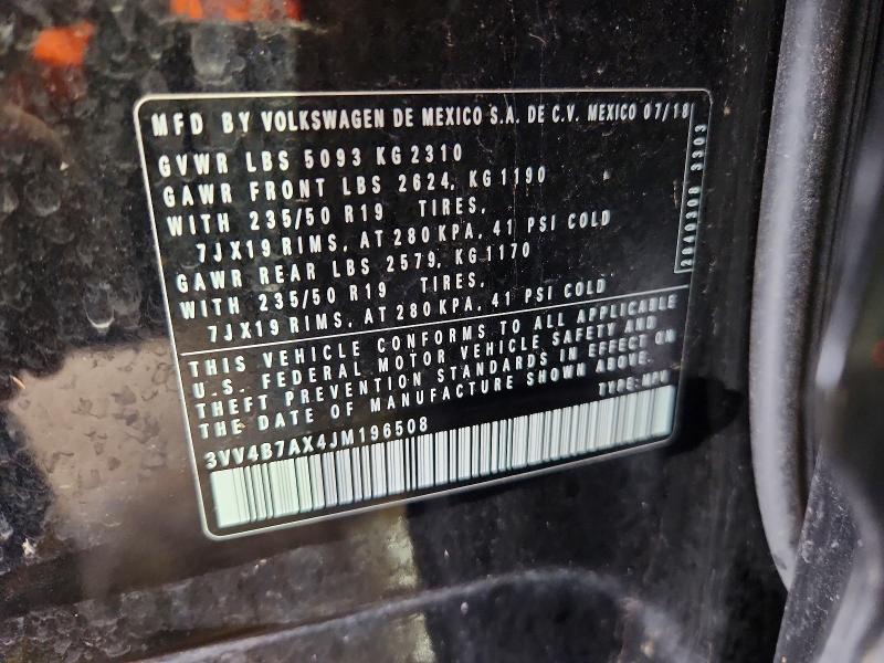 Продажа на аукционе авто 2018 Volkswagen Tiguan, vin: 3VV4B7AX4JM196508, номер лота: 45489746
