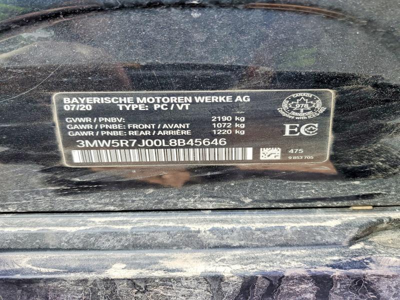 Продажа на аукционе авто 2020 Bmw 330xi, vin: 3MW5R7J00L8B45646, номер лота: 47602926