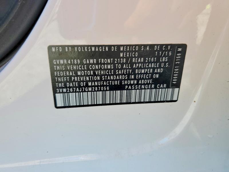 Продаж на аукціоні авто 2016 Volkswagen Jetta, vin: 3VW267AJ7GM287056, номер лоту: 45500396