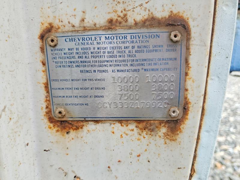 1973 Chevrolet 3800 Flatb მანქანა იყიდება აუქციონზე, vin: CCY333Z179926, აუქციონის ნომერი: 79683975