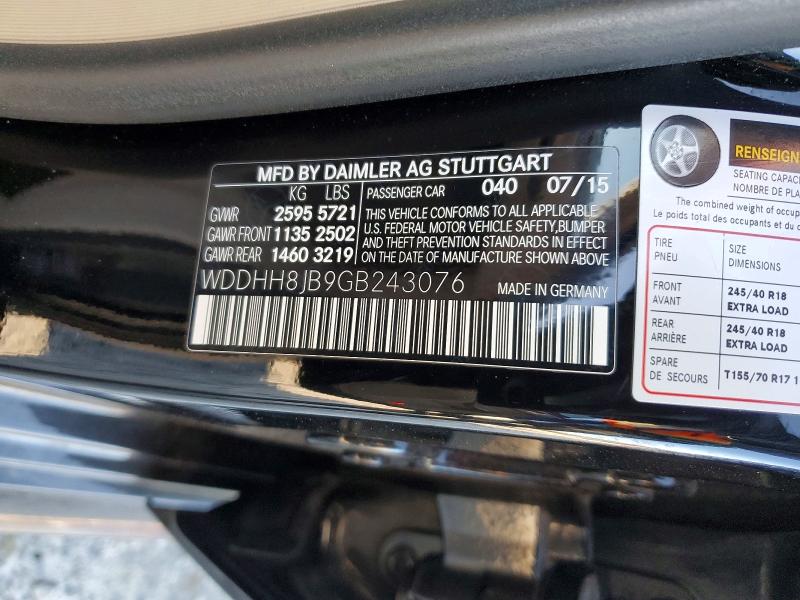 Продажа на аукционе авто 2016 Mercedes-benz E, vin: WDDHH8JB9GB243076, номер лота: 79729685