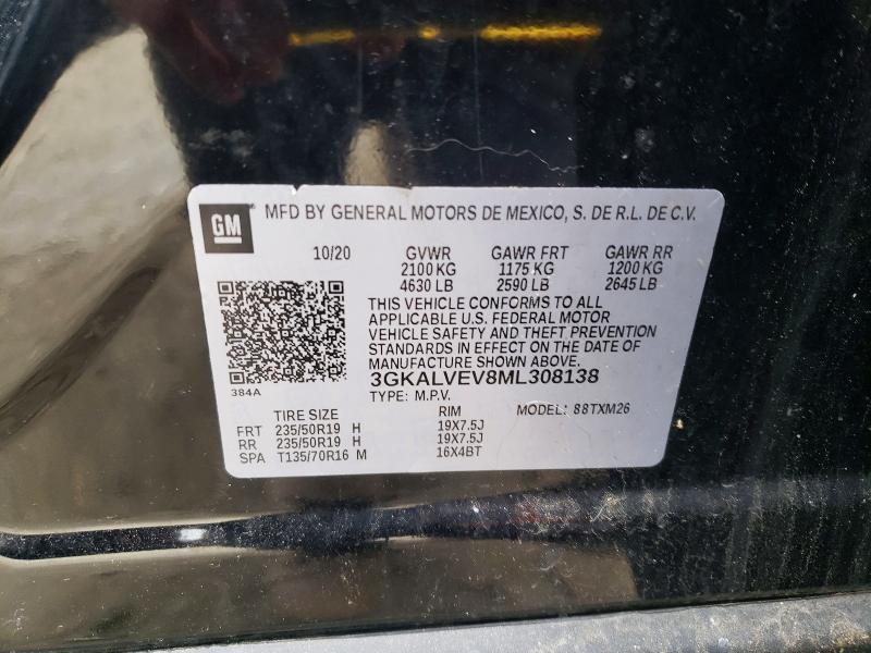 46338716 :رقم المزاد ، 3GKALVEV8ML308138 vin ، 2021 Gmc Terrain مزاد بيع