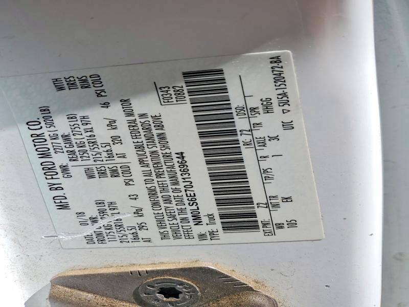 Продаж на аукціоні авто 2018 Ford Transit Connect, vin: NM0LS6E70J1369644, номер лоту: 41664536