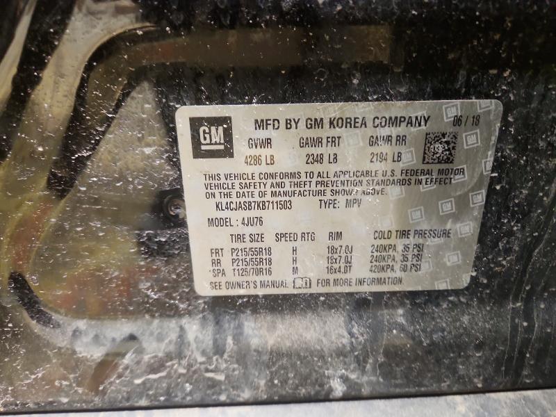 Aukcja sprzedaży 2019 Buick Encore, vin: KL4CJASB7KB711503, numer aukcji: 46342046