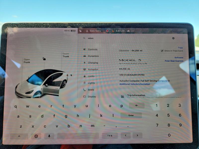 Продажа на аукционе авто 2019 Tesla Model 3, vin: 5YJ3E1EA2KF311763, номер лота: 45538046