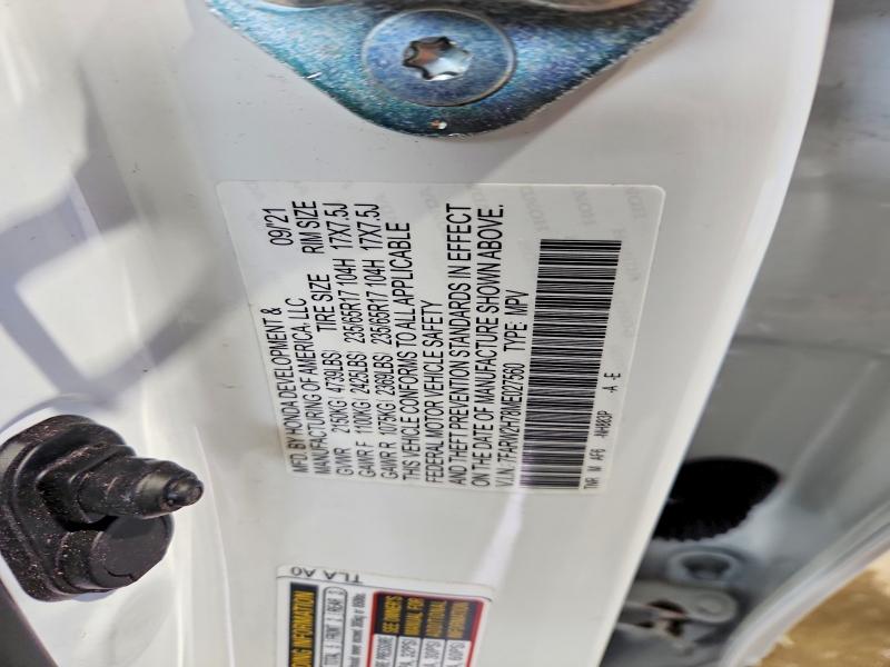 41763086 :رقم المزاد ، 7FARW2H78ME027560 vin ، 2021 Honda Cr-v مزاد بيع
