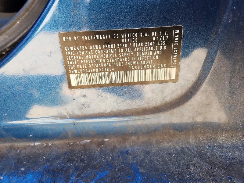 Продажа на аукционе авто 2017 Volkswagen Jetta, vin: 3VW2B7AJ9HM307854, номер лота: 46336606
