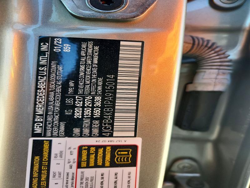 47225196 :رقم المزاد ، 4JGFB4KB1PA915014 vin ، 2023 Mercedes-benz Gle مزاد بيع
