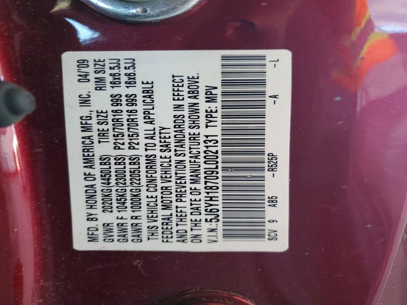 2009 Honda Element მანქანა იყიდება აუქციონზე, vin: 5J6YH18709L002131, აუქციონის ნომერი: 47307146