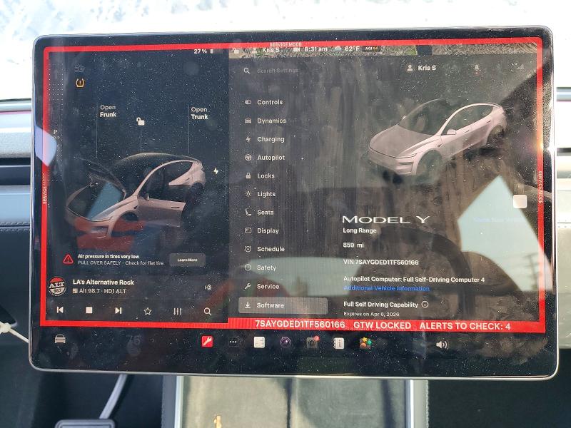 47337316 :رقم المزاد ، 7SAYGDED1TF560166 vin ، 2026 Tesla Model Y مزاد بيع