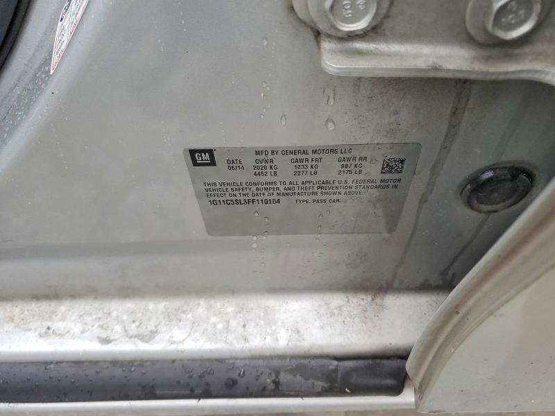 2015 Chevrolet Malibu მანქანა იყიდება აუქციონზე, vin: 1G11C5SL3FF110104, აუქციონის ნომერი: 46281306