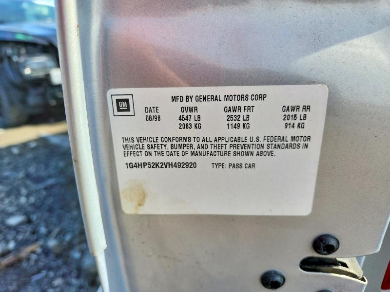 1997 Buick Lesabre მანქანა იყიდება აუქციონზე, vin: 1G4HP52K2VH492920, აუქციონის ნომერი: 45927886