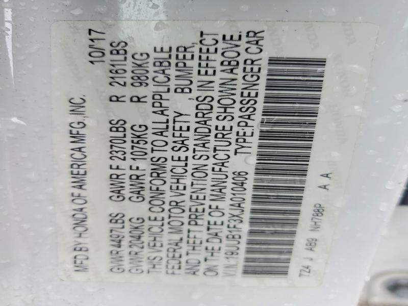 2018 Acura Tlx მანქანა იყიდება აუქციონზე, vin: 19UUB1F3XJA010406, აუქციონის ნომერი: 45985506