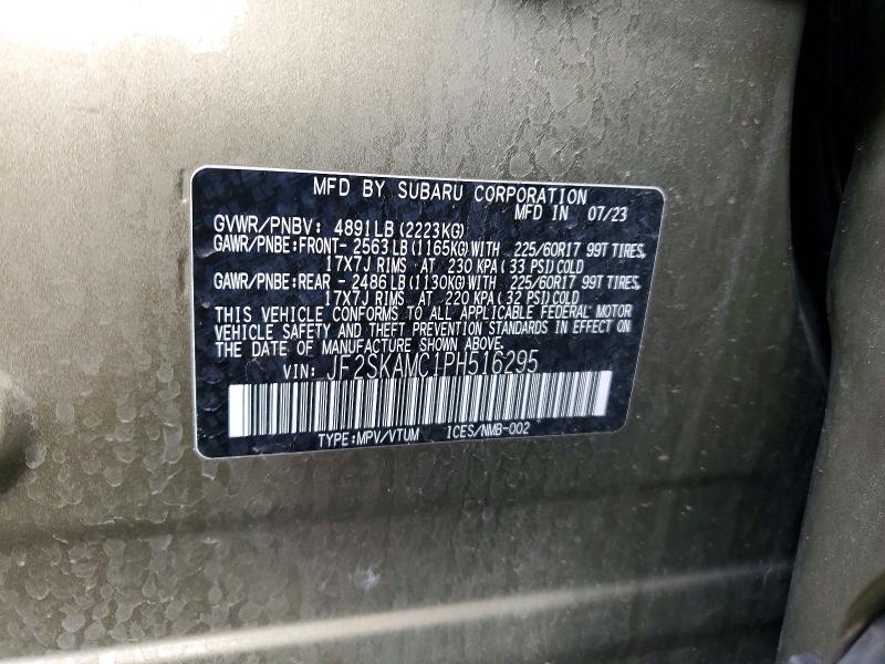 Aukcja sprzedaży 2023 Subaru Forester, vin: JF2SKAMC1PH516295, numer aukcji: 46452716