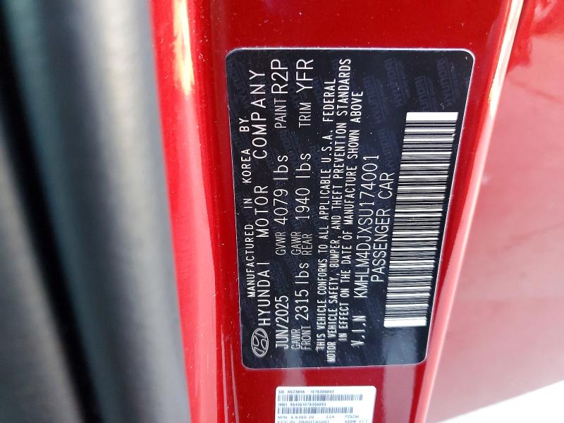 Продаж на аукціоні авто 2025 Hyundai Elantra, vin: KMHLM4DJXSU174001, номер лоту: 41589666