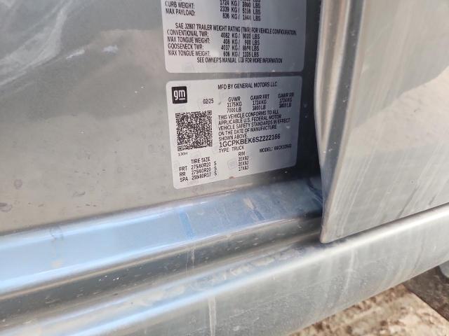 Aukcja sprzedaży 2025 Chevrolet Silverado, vin: 1GCPKBEK6SZ222166, numer aukcji: 74123075