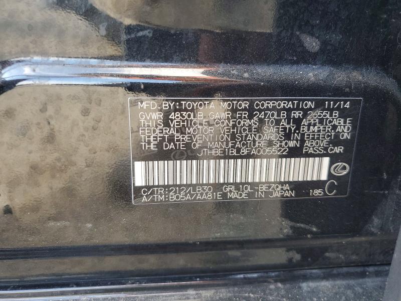 Aukcja sprzedaży 2015 Lexus Gs 350, vin: JTHBE1BL8FA005522, numer aukcji: 47583526