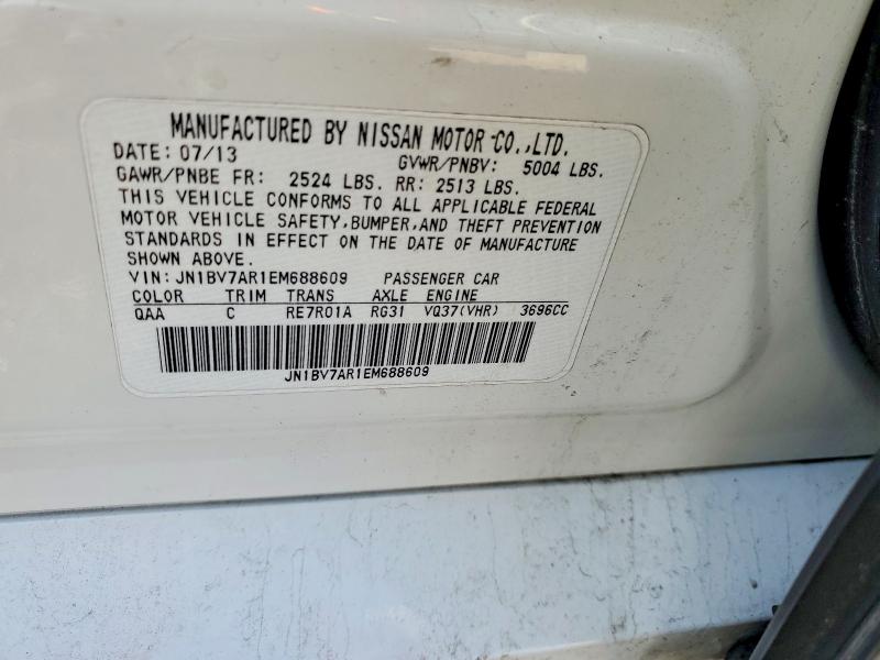 Продаж на аукціоні авто 2014 Infiniti Q50, vin: JN1BV7AR1EM688609, номер лоту: 41733726