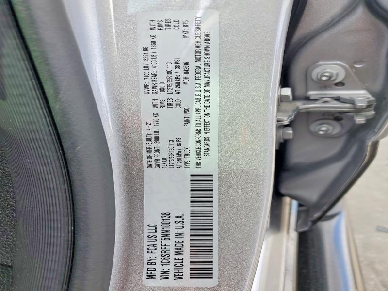 Продажа на аукционе авто 2022 Ram 1500, vin: 1C6SRFFT6NN100138, номер лота: 47389816
