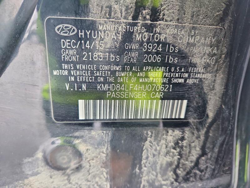 47690816 :رقم المزاد ، KMHD84LF4HU070621 vin ، 2017 Hyundai Elantra مزاد بيع