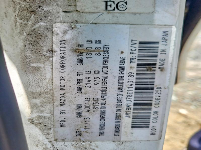 47916686 :رقم المزاد ، JM1BM1U78E1143189 vin ، 2014 Mazda 3 مزاد بيع
