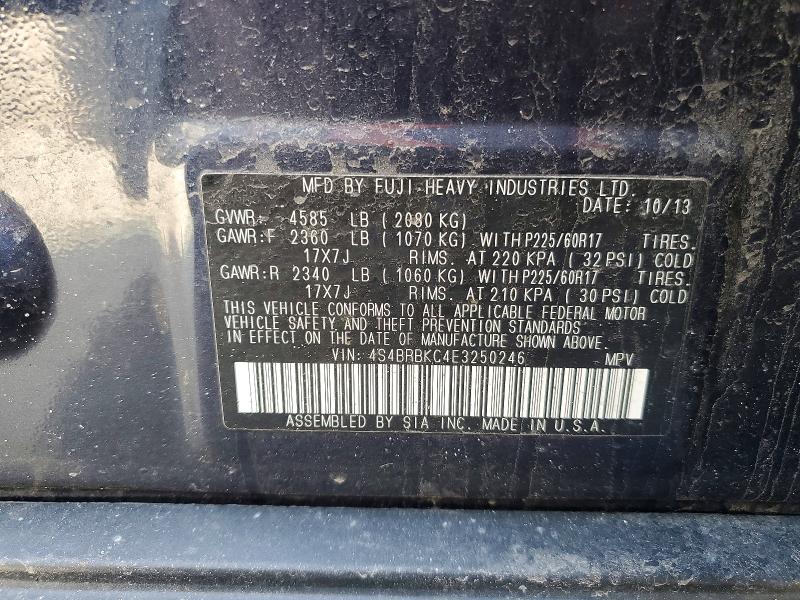 Aukcja sprzedaży 2014 Subaru Outback, vin: 4S4BRBKC4E3250246, numer aukcji: 48035096