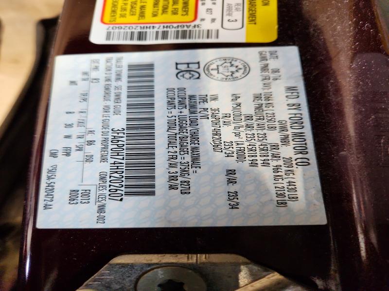 Продаж на аукціоні авто 2017 Ford Fusion, vin: 3FA6P0H74HR202607, номер лоту: 77618955