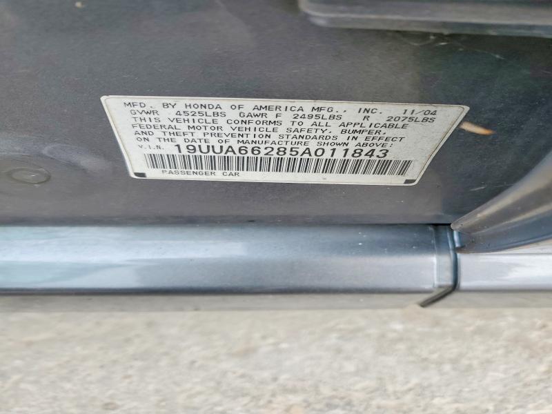 Продажа на аукционе авто 2005 Acura Tl, vin: 19UUA66285A011843, номер лота: 41599856