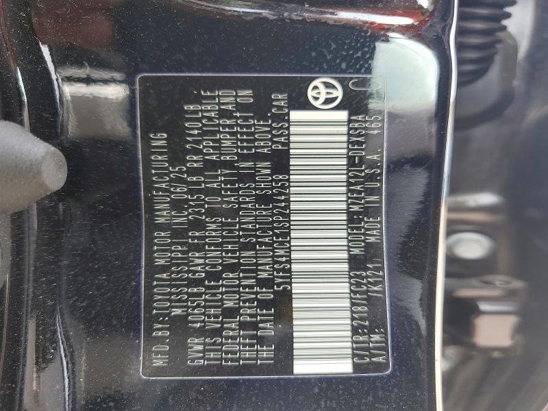 2025 Toyota Corolla მანქანა იყიდება აუქციონზე, vin: 5YFS4MCE1SP244258, აუქციონის ნომერი: 48066886