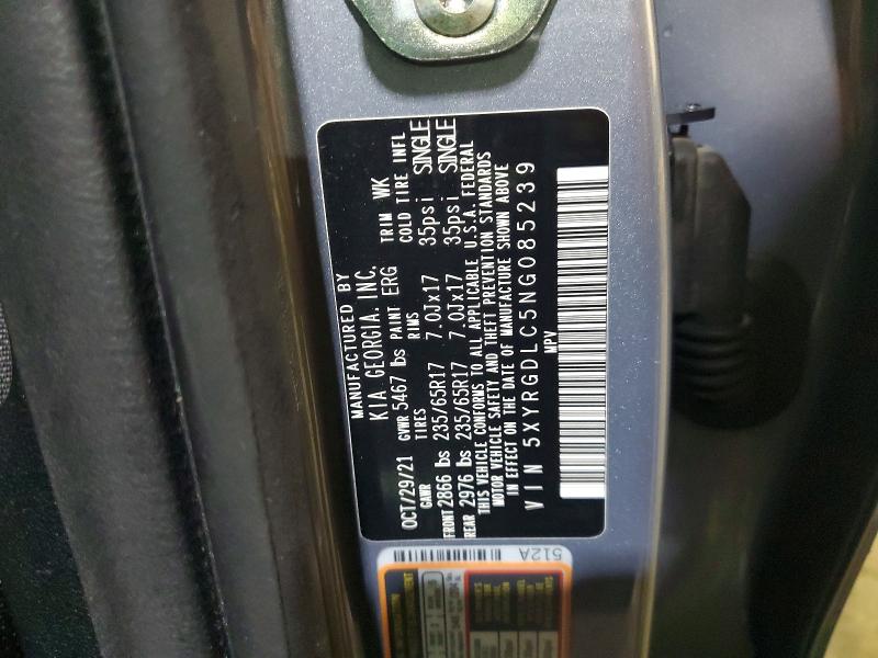 Продажа на аукционе авто 2022 Kia Sorento, vin: 5XYRGDLC5NG085239, номер лота: 79891785