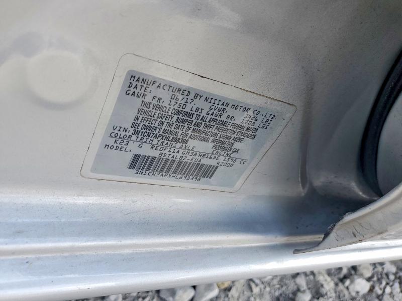 Aukcja sprzedaży 2017 Nissan Versa, vin: 3N1CN7APXHL898398, numer aukcji: 47848426
