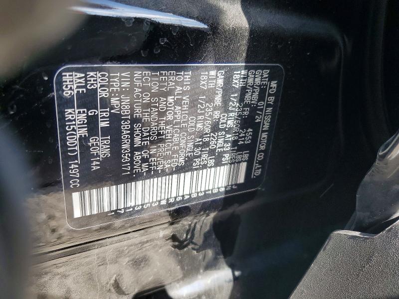 47418426 :رقم المزاد ، JN8BT3BA6RW353171 vin ، 2024 Nissan Rogue مزاد بيع