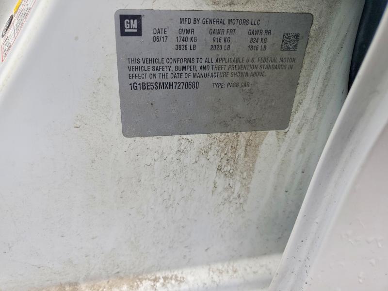 Продаж на аукціоні авто 2017 Chevrolet Cruze, vin: 1G1BE5SMXH7270680, номер лоту: 45701336