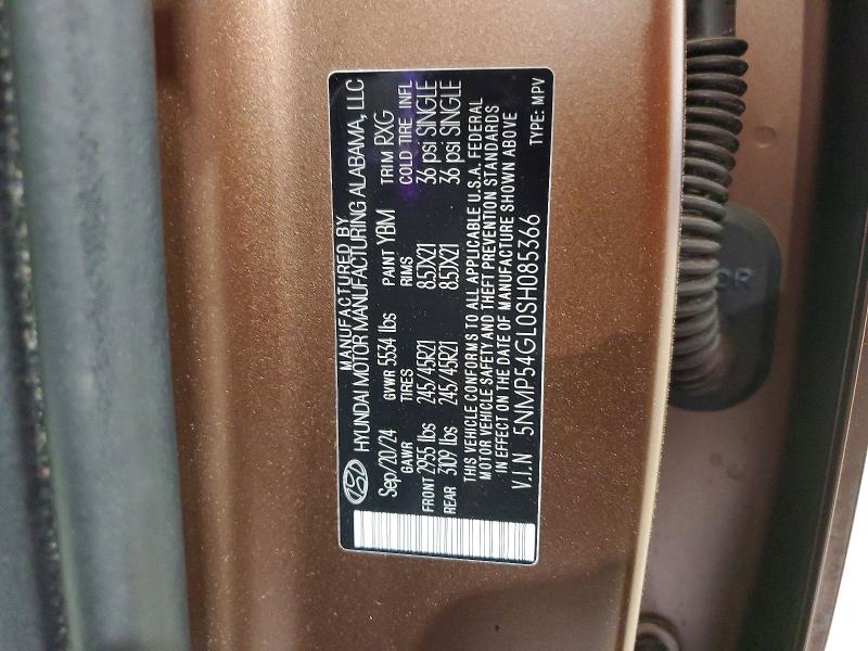 2025 Hyundai Santa Fe მანქანა იყიდება აუქციონზე, vin: 5NMP54GL0SH085366, აუქციონის ნომერი: 79955835