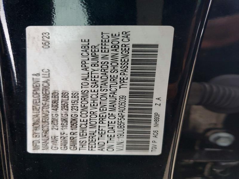 Aukcja sprzedaży 2023 Acura Tlx, vin: 19UUB5F54PA005039, numer aukcji: 45501306